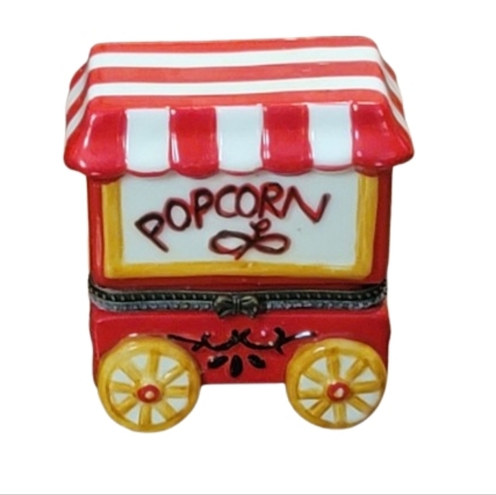 Popcorn Cart Trinket Box charming cute